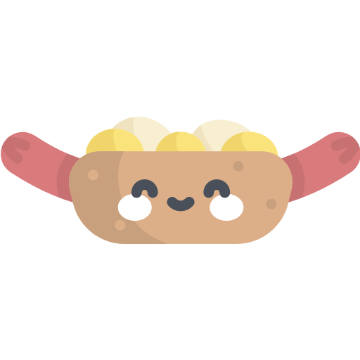 Hot dog Kawaii Flat icon