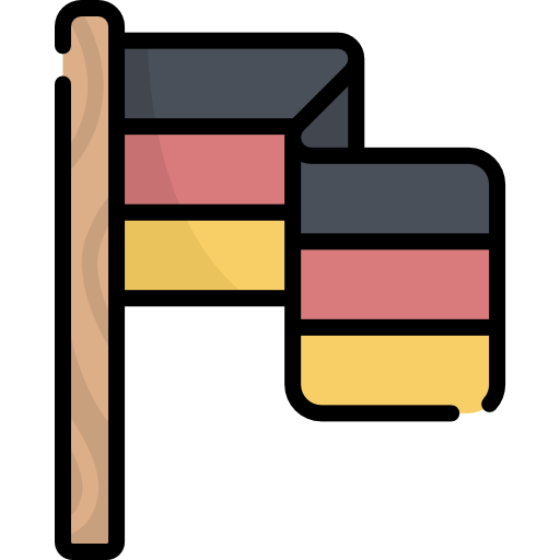 ドイツ Kawaii Lineal color icon