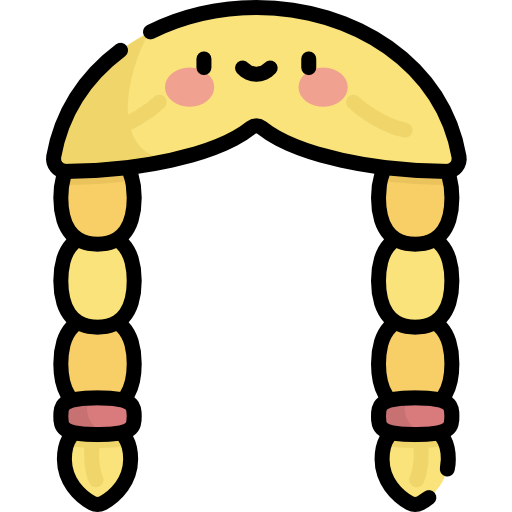 zöpfe Kawaii Lineal color icon