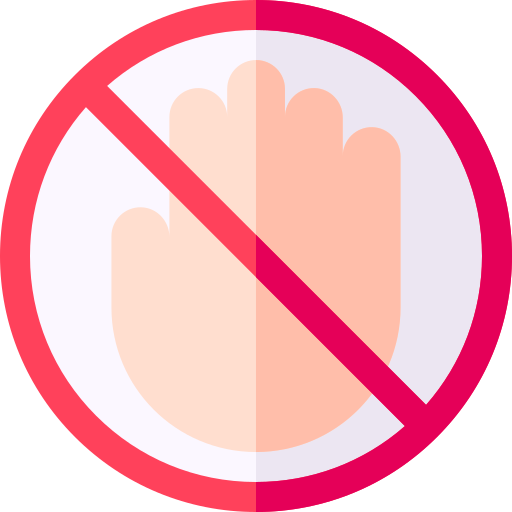 No touch Basic Straight Flat icon