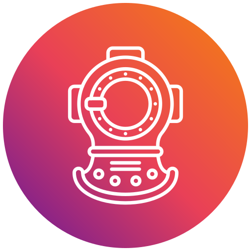casco de buceo Generic gradient fill icono