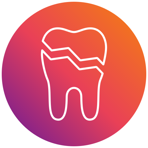 Broken tooth Generic gradient fill icon