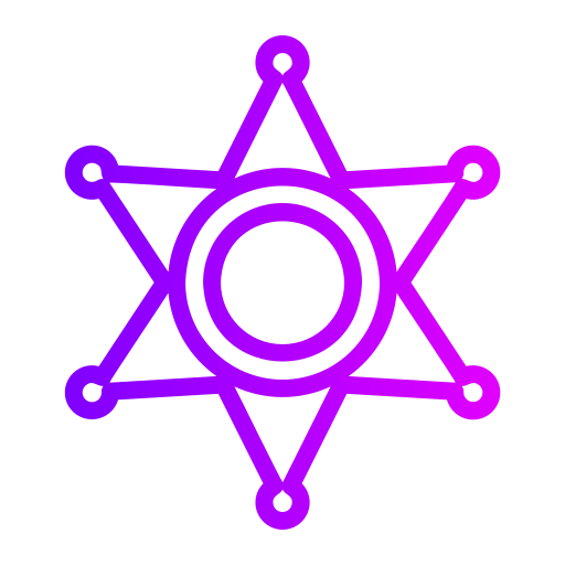 distintivo dello sceriffo Generic gradient outline icona
