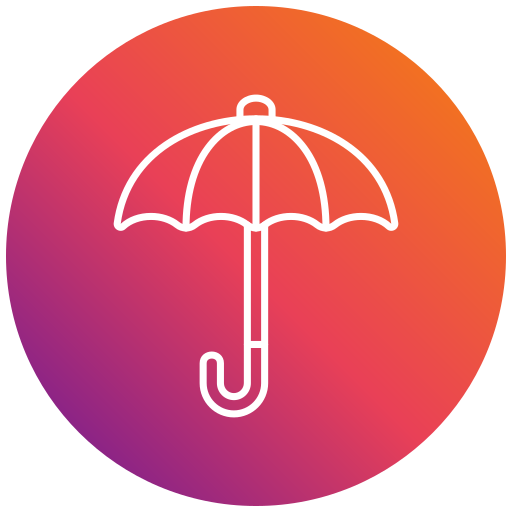 parasol słoneczny Generic gradient fill ikona