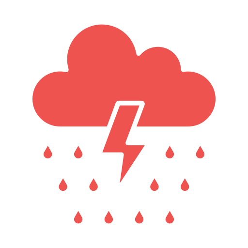 Thunderstorm Generic color fill icon