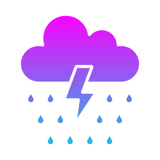 burza z piorunami Generic gradient fill ikona