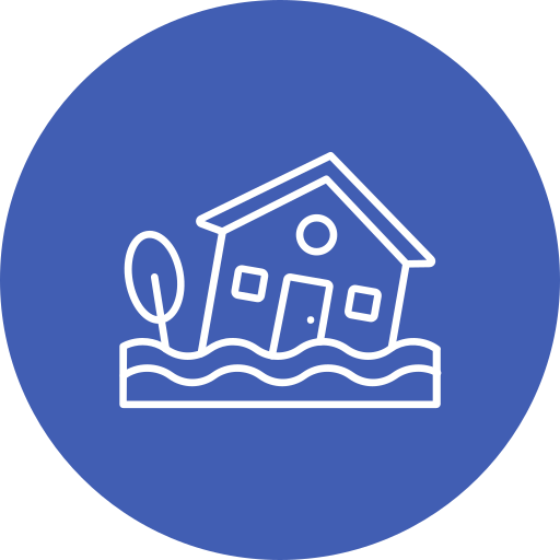 Flooded house Generic color fill icon