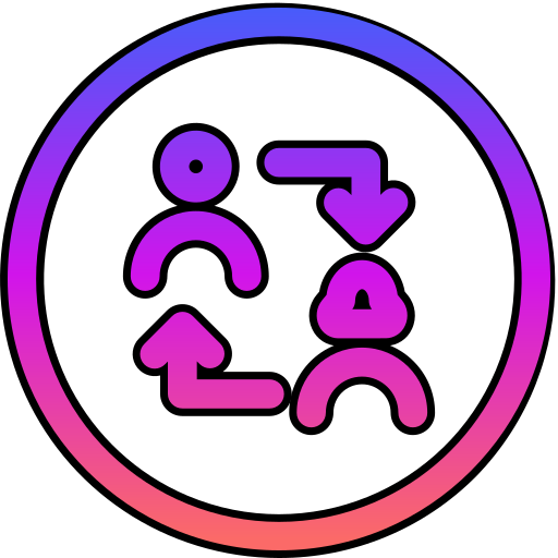 Exchange Generic gradient lineal-color icon