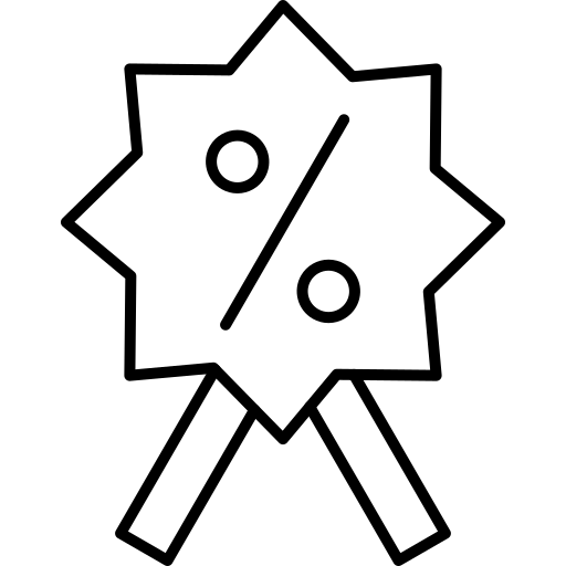 할인 배지 Generic black outline icon