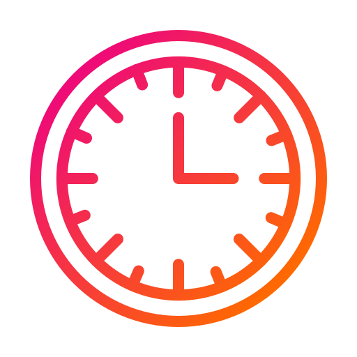 orologio Generic gradient outline icona