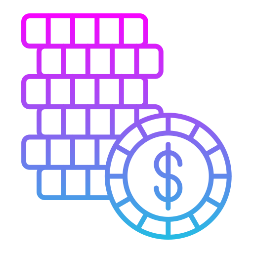 monete Generic gradient outline icona