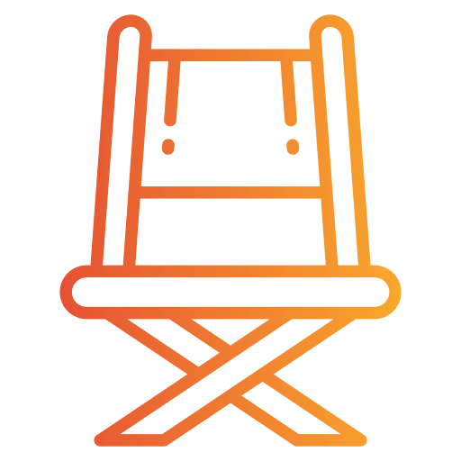 krzesło reżysera Generic gradient outline ikona
