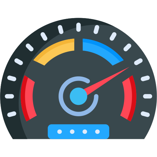 medidor de velocidad Generic color fill icono