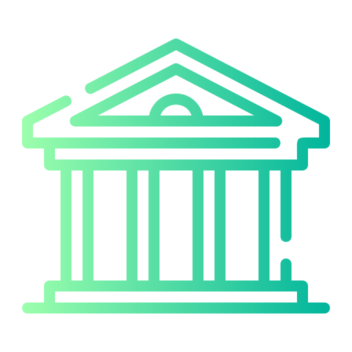 bank Generic gradient outline icoon