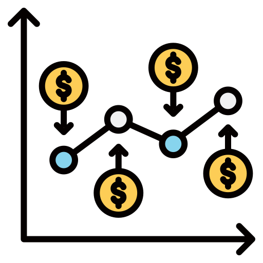 Dollar cost average Generic color lineal-color icon