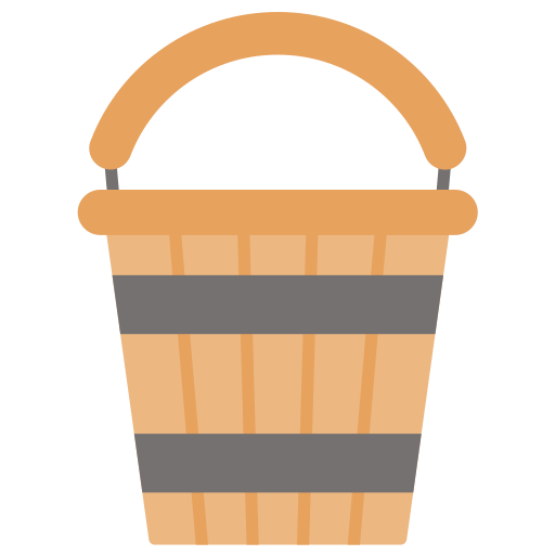 Wood bucket Generic color fill icon