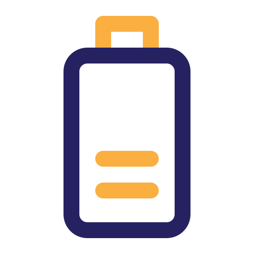 Half battery Generic color outline icon