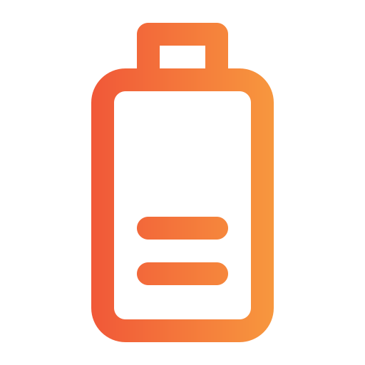 halve batterij Generic gradient outline icoon
