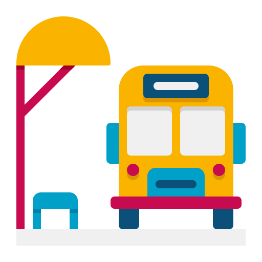 stazione degli autobus Generic color fill icona