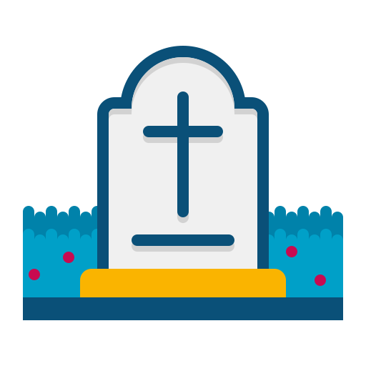 Cemetry Generic color fill icon