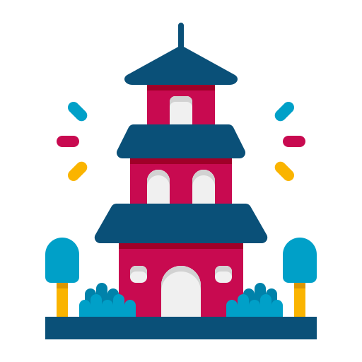 Pagoda Generic color fill icon