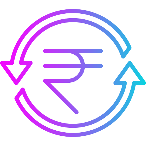 rupia Generic gradient outline icona