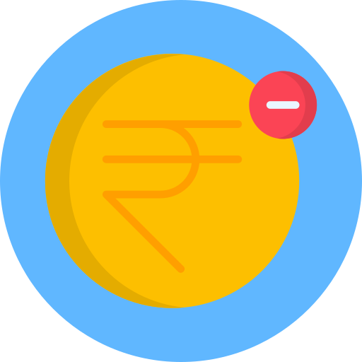 rupia Generic color fill icona
