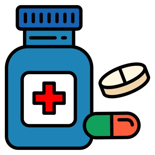 Бутылка для таблеток Generic color lineal-color иконка