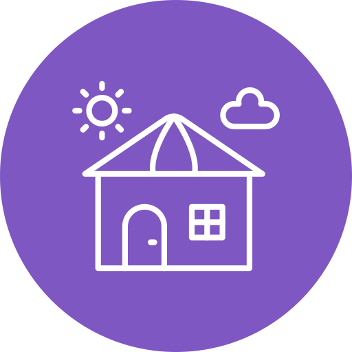 Beach house Generic color fill icon