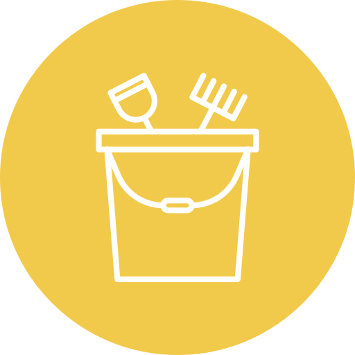 Sand bucket Generic color fill icon