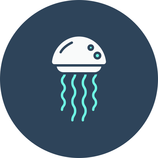 Jellyfish Generic color fill icon