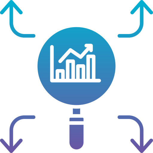 competitieve analyse Generic gradient fill icoon