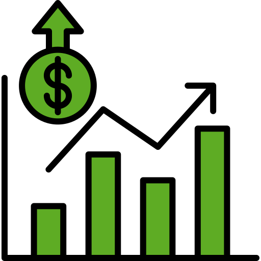 el crecimiento del mercado Generic color lineal-color icono