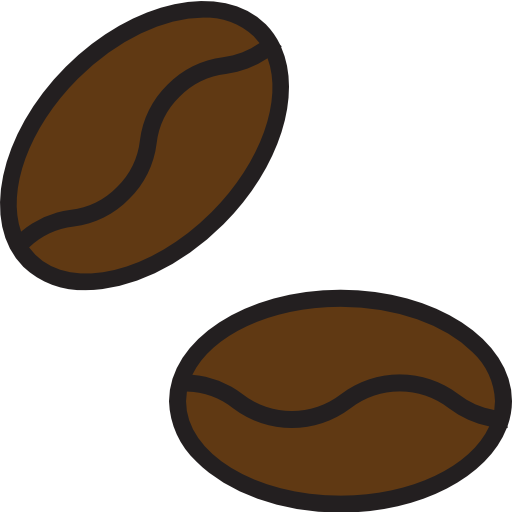granos de café Catkuro Lineal Color icono