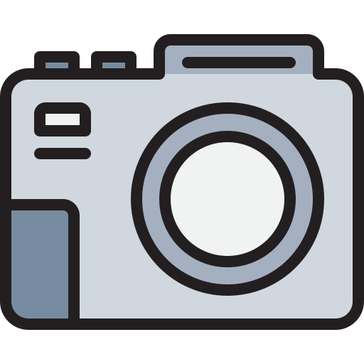 fotocamera Justicon Lineal Color icoon