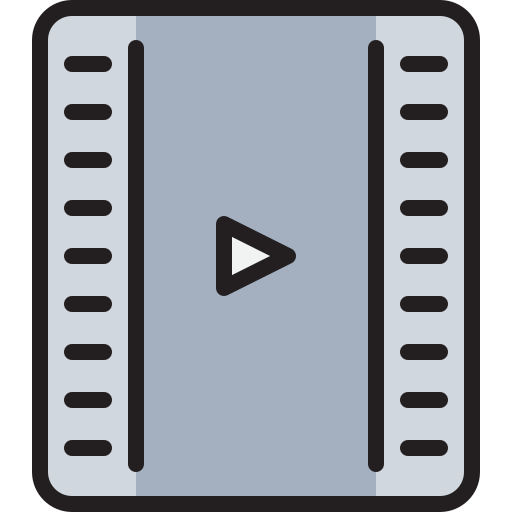 reproductor de video Justicon Lineal Color icono