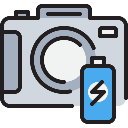 fotocamera Justicon Lineal Color icoon