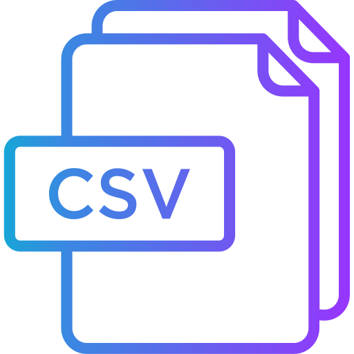 csv Generic gradient outline icona