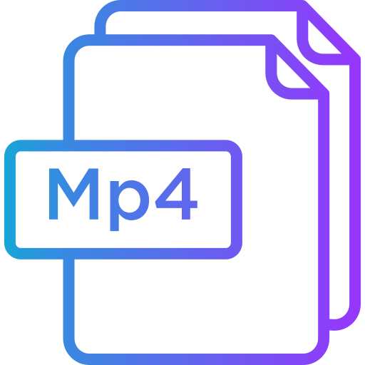 Mp4 Generic gradient outline icon