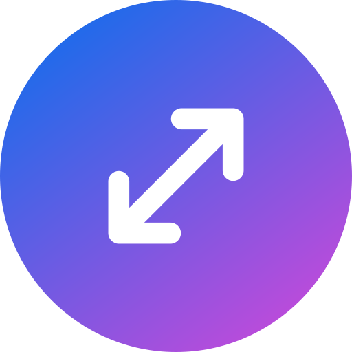 flecha diagonal Generic gradient fill icono