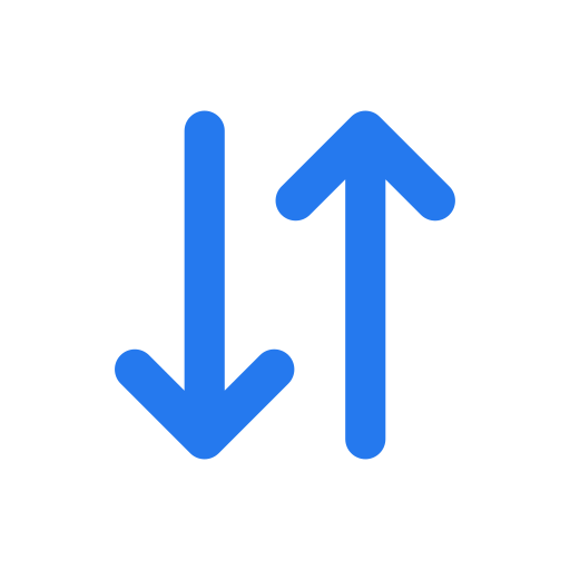 Up and down arrows Generic color outline icon