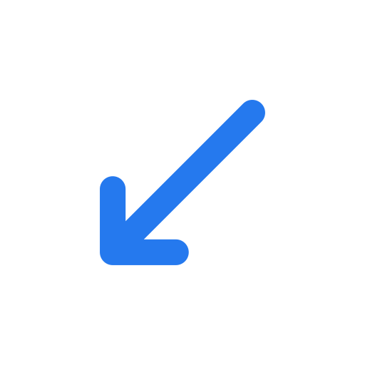 freccia in basso a sinistra Generic color outline icona
