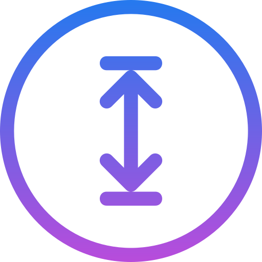 strzałka w górę iw dół Generic gradient outline ikona