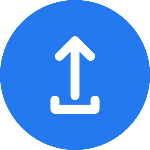Upload button Generic color fill icon