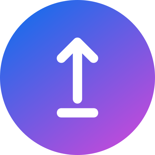 Upload button Generic gradient fill icon