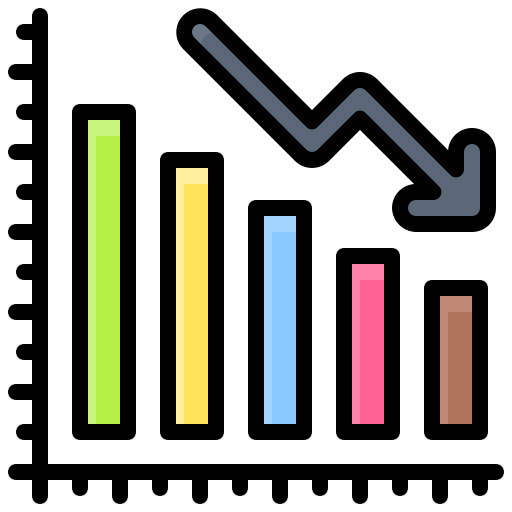 Loss Generic color lineal-color icon