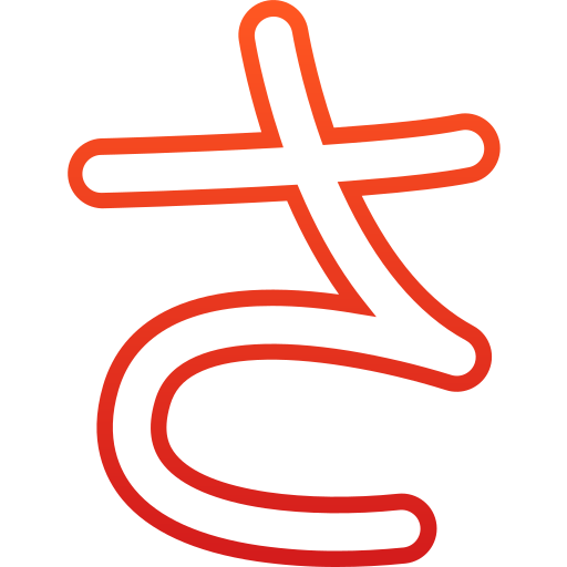 일본어 알파벳 Generic gradient outline icon