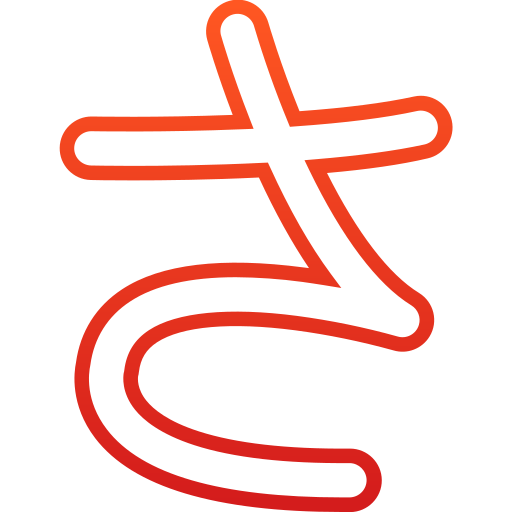 alfabeto giapponese Generic gradient outline icona
