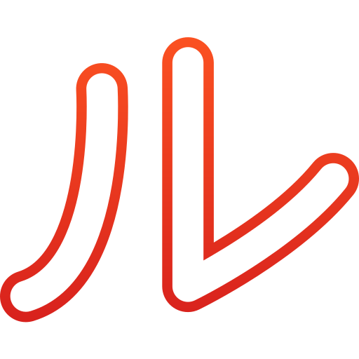 alphabet japonais Generic gradient outline Icône