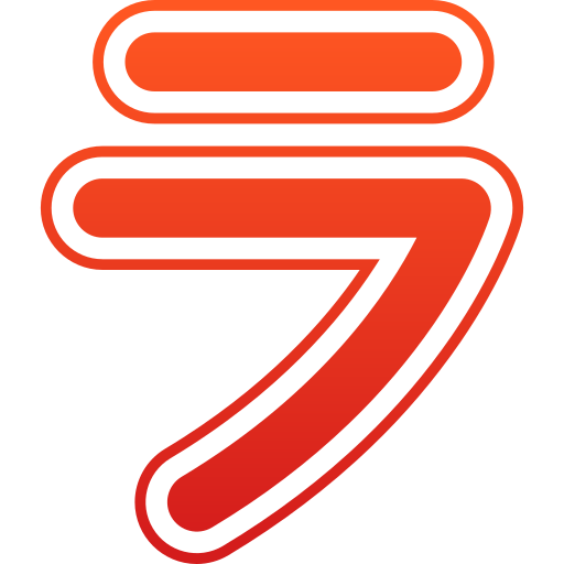일본어 알파벳 Generic gradient fill icon